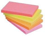 Pad, Post It Note, Neon, Ruled