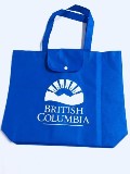 Blue folding Reusable Bag with BC ID Logo
