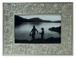 Framed Pewter Aboriginal Design