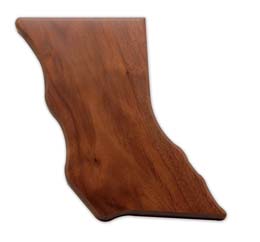 Blank Walnut Plaque, Shape of BC