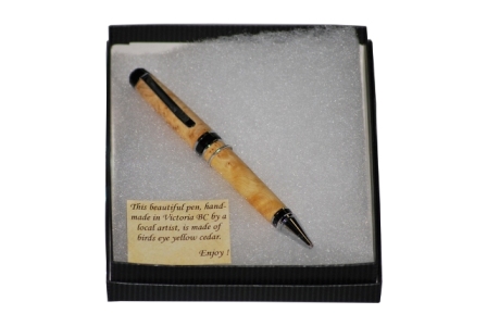 A Handmade Yellow Cedar Pen