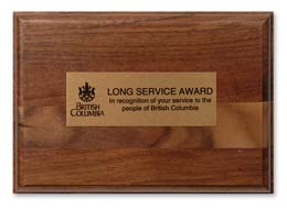 A Long Service Award Plaque to Recognize Employees