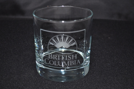 Two Old Fashioned Glasses with BC ID Logo