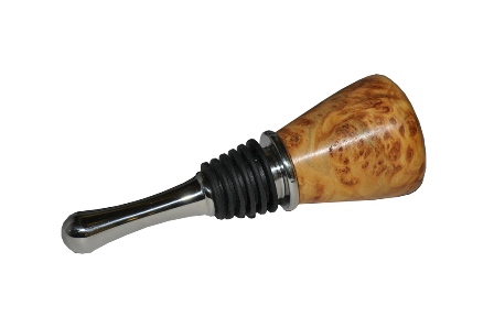 Beautiful Wine Stopper, Birdseye Yellow Cedar
