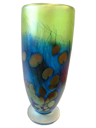 A Glass Vase, "Giverny" Footed