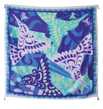 A Scarf, Tapestry, Hummingbirds
