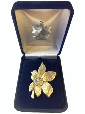 PIN, PEWTER DOGWOOD