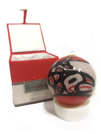 Glass Ornament, Salmon