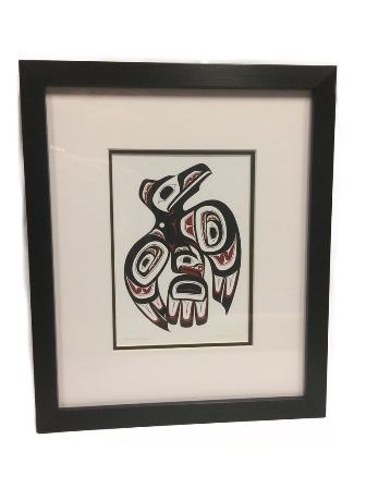 Framed Art Card, Haida Raven III