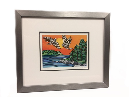 Framed Art Card, Soaring Birds
