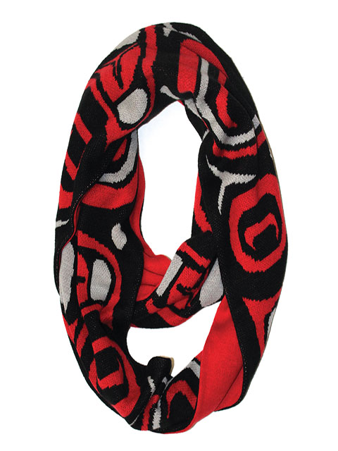 Scarf, knitted, Circle, Formline
