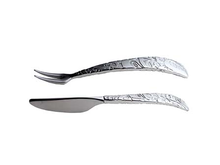 Set, Pewter Pate Knife and Fork