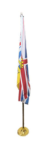 Flag with pole, British Columbia Indoor use kit
