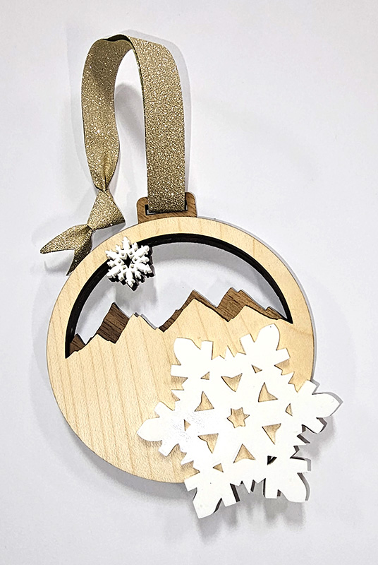 Ornament, Mountains and Snowflakes