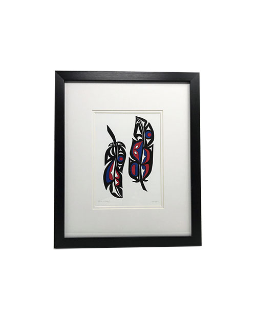 Framed Art Card, Feathers