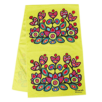 Cooling Towel, Floral on Yellow