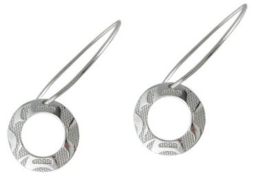 A Equilibrium Silver Pewter Earrings, Petite