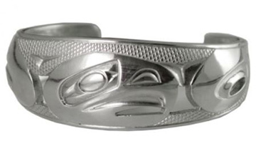 A Bracelet, Silver Pewter, Eagle