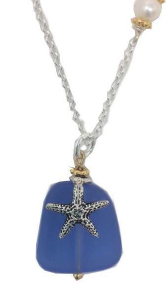 HD, Pebble Starfish, Seaglass, Pendant