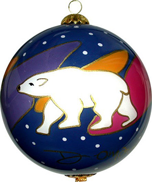 Glass Ornament, Snow Bear