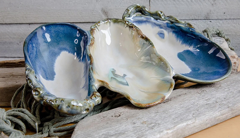 A, MM Server Bowl, Sea Shell, Three