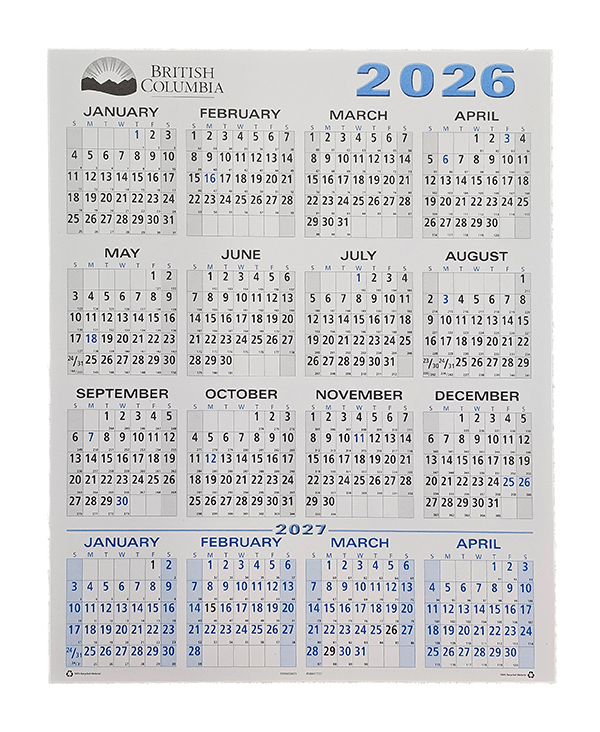2026/2027 Desk Calendar