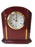Clock, Rosewood With Brass Accents