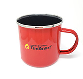 Mug, Enamel, Red, FireSmart