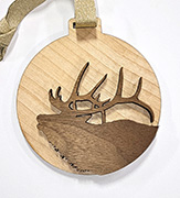 Ornament, Light Wood, Elk