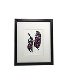 Framed Art Card, Feathers