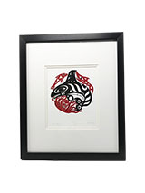 Framed Art Card, Orcas Octopus