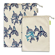 A Produce Reusable Bags, Orca, Set of 2