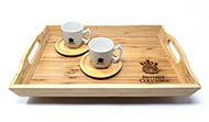 Espresso Mugs and Serving tray gift set with COA logo