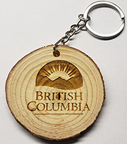 Keychain, Wood, with BC ID