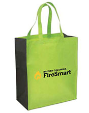 A tote, FireSmart Logo, Lime Green