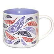 Mug, Ceramic, Feather