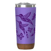 A Travel Mug, Cork Base, Hummungbird