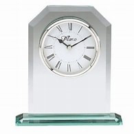 Clock, Glass with Silver Accents