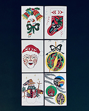 Cards, Set of Twelve, Merry Salish Christmas