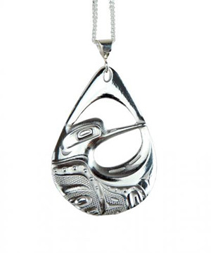 A, Hummingbird, Pendant, Silver Pewter